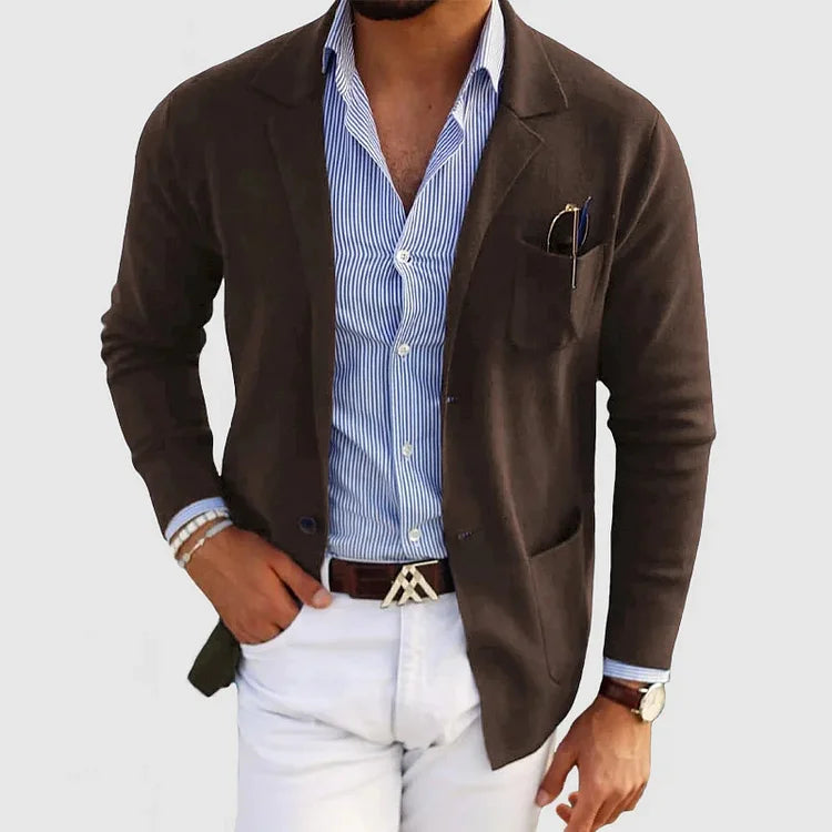 Herren Blazer Jacke – Smart-Casual Anzugjacke mit Reverskragen