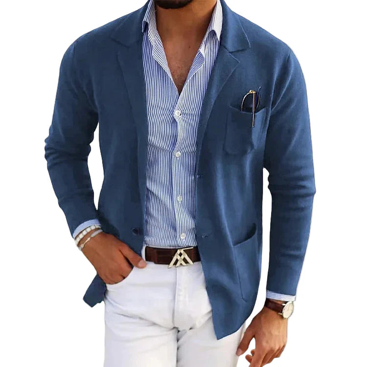 Herren Blazer Jacke – Smart-Casual Anzugjacke mit Reverskragen