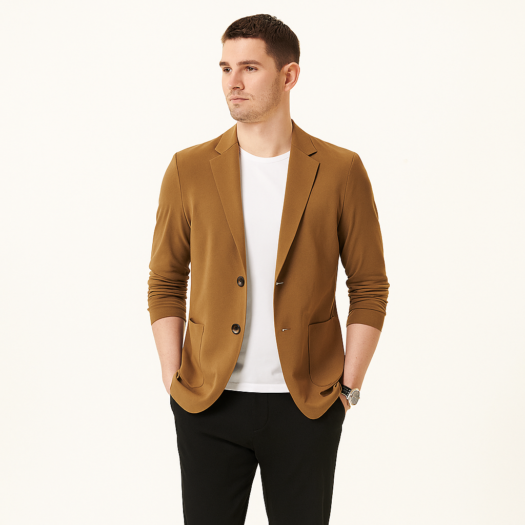 Herren Leichter Sommerblazer – Ungefütterte Leinenmischung Jacke