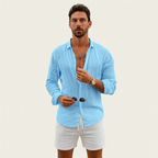 Leichtes Leinenhemd mit langen Ärmeln – Atmungsaktiver Sommer-Casual