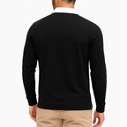 Herren Langarm-Polo mit Reißverschlusskragen – Smart-Casual