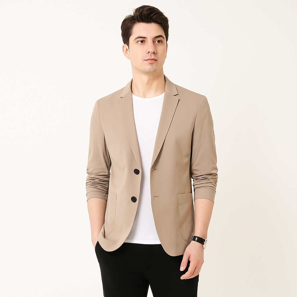 Herren Leichter Sommerblazer – Ungefütterte Leinenmischung Jacke