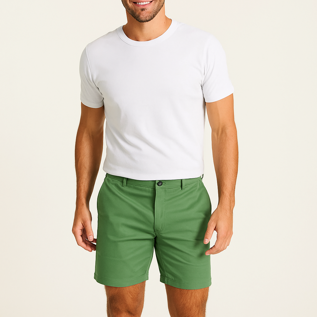 Herren Stretch-Baumwoll-Chino-Shorts – Leichter Sommer-Smart-Style