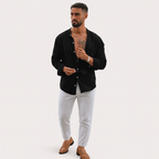 Leichtes Leinenhemd mit langen Ärmeln – Atmungsaktiver Sommer-Casual