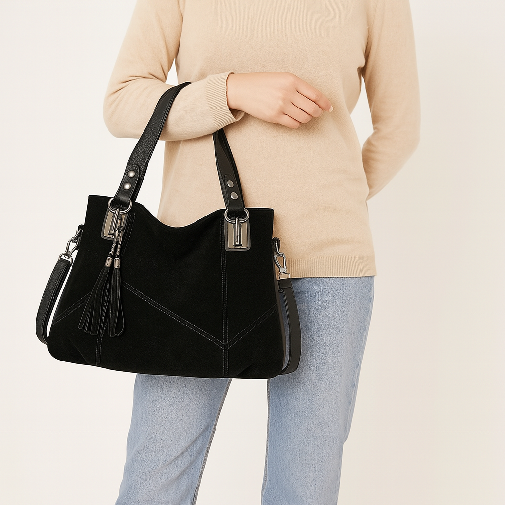 Weiche Wildleder-Handtasche Tote – Damen Frühling/Sommer Tasche