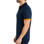 Herren Blaues Polo-Shirt mit kurzen Ärmeln – Leichtes Sommeroberteil