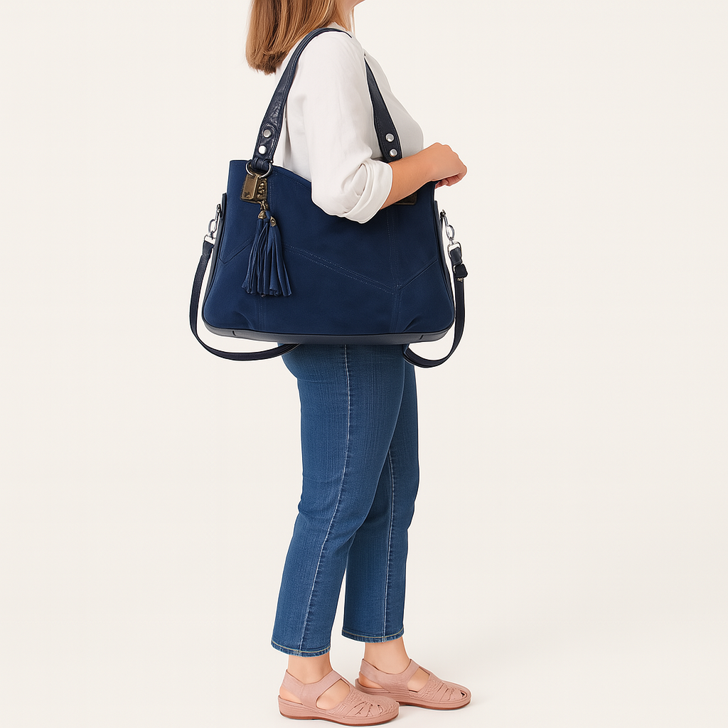 Weiche Wildleder-Handtasche Tote – Damen Frühling/Sommer Tasche