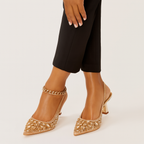 Schmale High-Heel Abendschuhe – Elegante Stiletto-Schuhe mit Glitzer