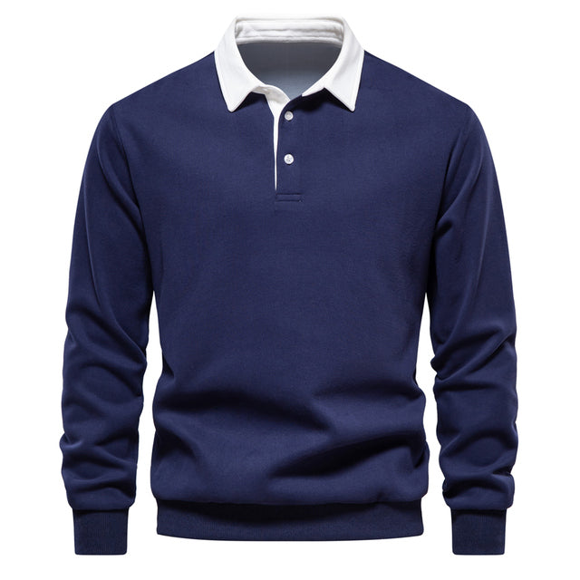 Herren Polo Pullover – Langarm Stricktop für smart-casual Outfits
