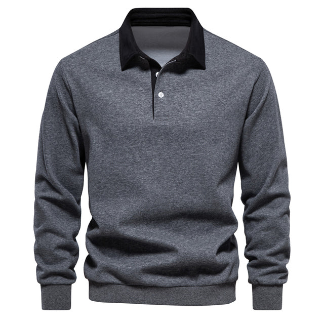 Herren Polo Pullover – Langarm Stricktop für smart-casual Outfits