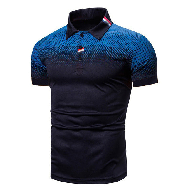 Herren-Kurzarm-Poloshirt – Klassischer Rippkragen Sommeroberteil