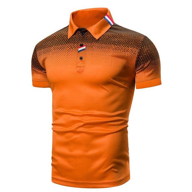 Herren-Kurzarm-Poloshirt – Klassischer Rippkragen Sommeroberteil