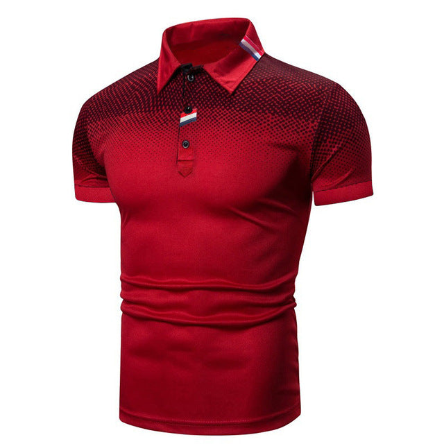 Herren-Kurzarm-Poloshirt – Klassischer Rippkragen Sommeroberteil