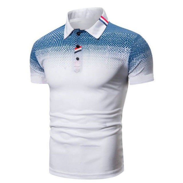 Herren-Kurzarm-Poloshirt – Klassischer Rippkragen Sommeroberteil