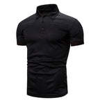 Herren-Kurzarm-Poloshirt – Klassischer Rippkragen Sommeroberteil