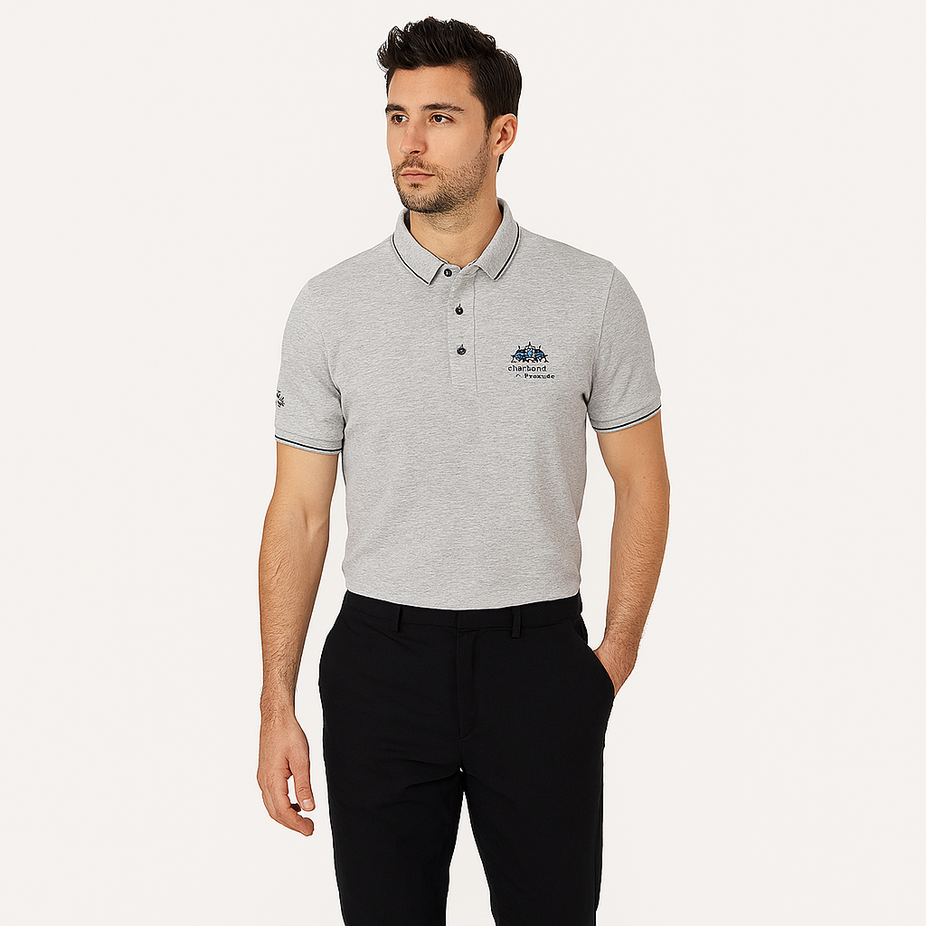 Herren Luxus Baumwoll-Polo-Shirt – Nevio Weiche Atmungsaktive Passform
