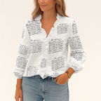 Damen V-Ausschnitt Rüschenbluse Leichter Sommer-Arbeitsbluse