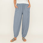 Baumwoll-Leinen Harem-Hosen – Weitbeinige Sommer-Casual-Hose