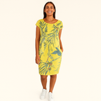 Damen Entspanntes Rundhals-Midi-Kleid – Leicht & mit Taschen