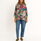Damen Handmade Blumen-Shirt – Leichtes, handgefertigtes Sommer-Top