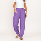 Baumwoll-Leinen Harem-Hosen – Weitbeinige Sommer-Casual-Hose