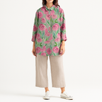 Damen Handmade Blumen-Shirt – Leichtes, handgefertigtes Sommer-Top