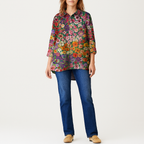 Damen Handmade Blumen-Shirt – Leichtes, handgefertigtes Sommer-Top