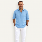 Herren Leinenhemd – Leichtes Kurzarmshirt mit Relaxed Fit