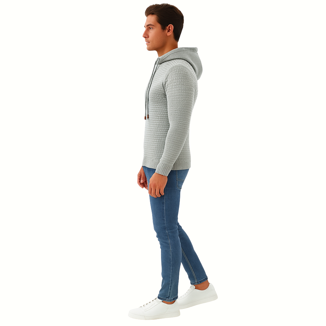 Herren Casual Hoodie – Alltagspullover mit Kordelzugkapuze