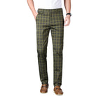 Herren Graue Kariert Slim Fit Hose – Smarte Arbeitskleidung