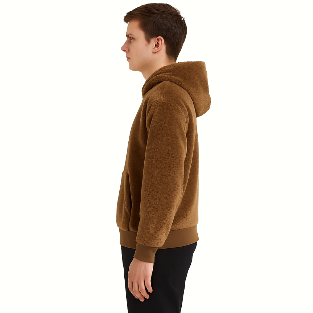 Herren Fleece-Hoodie – Lässiger Pullover mit Kängurutasche