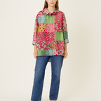 Damen Handmade Blumen-Shirt – Leichtes, handgefertigtes Sommer-Top