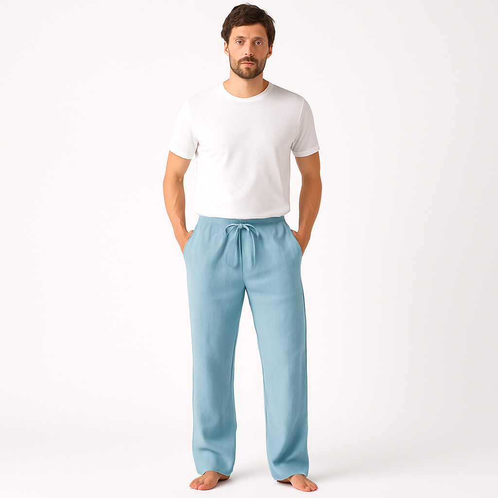 Herren Leinen Sommerhose – Leichte Freizeit-Hosen für den Urlaub