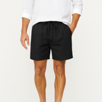 Herren Sommer Leinen Shorts – Leichter Bund mit Kordelzug und elastischem Taillenbund