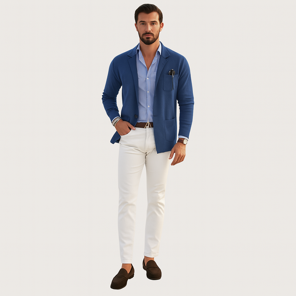 Lässiger Baumwoll-Mix Blazer – Bequeme Sommerjacke