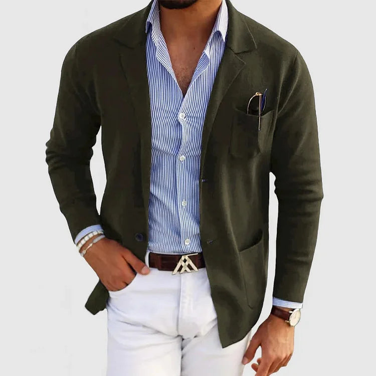 Herren Blazer Jacke – Smart-Casual Anzugjacke mit Reverskragen
