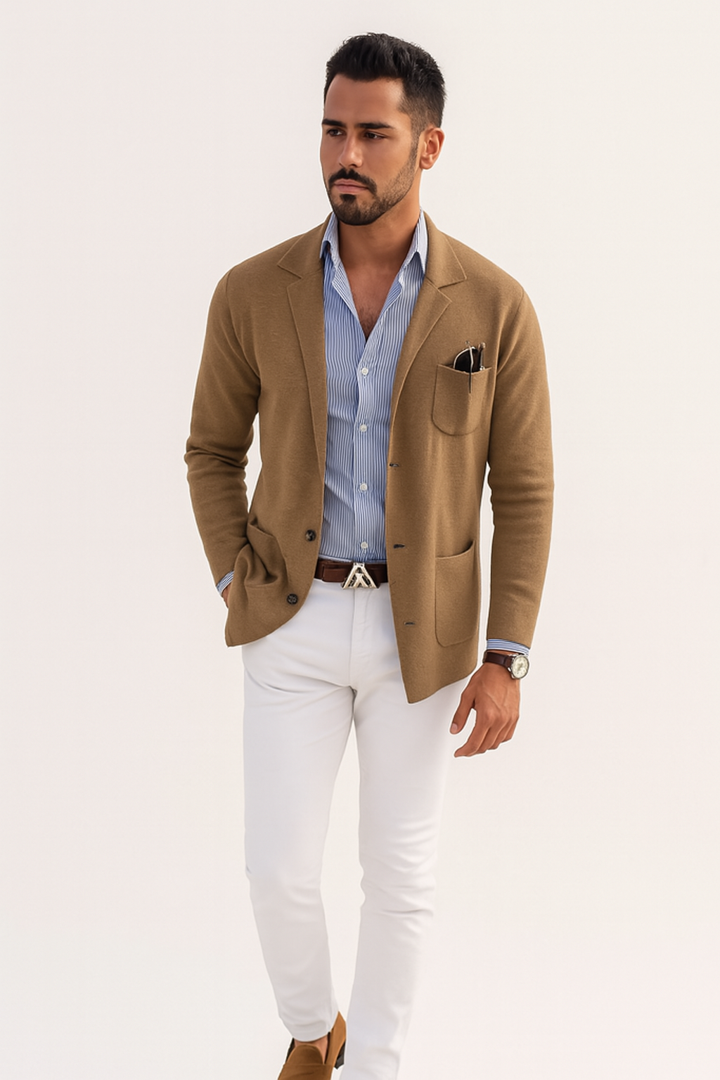 Lässiger Baumwoll-Mix Blazer – Bequeme Sommerjacke