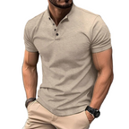 Herren-Poloshirt mit Knopfleiste – Kurzarm-Sommer-Casual-Oberteil