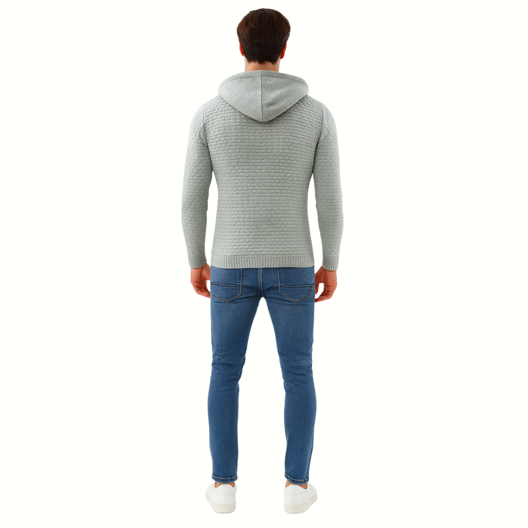 Herren Casual Hoodie – Alltagspullover mit Kordelzugkapuze