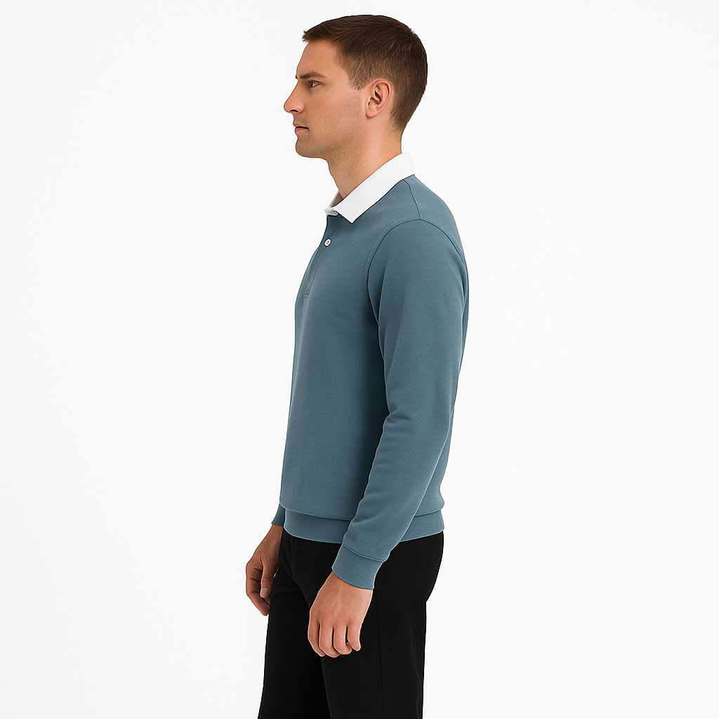 Herren Polo Pullover – Langarm Stricktop für smart-casual Outfits