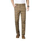 Herren Graue Kariert Slim Fit Hose – Smarte Arbeitskleidung