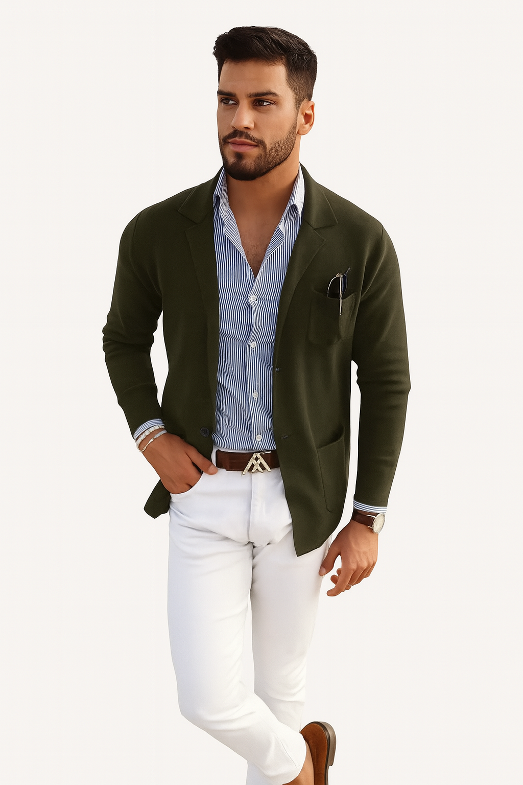 Lässiger Baumwoll-Mix Blazer – Bequeme Sommerjacke