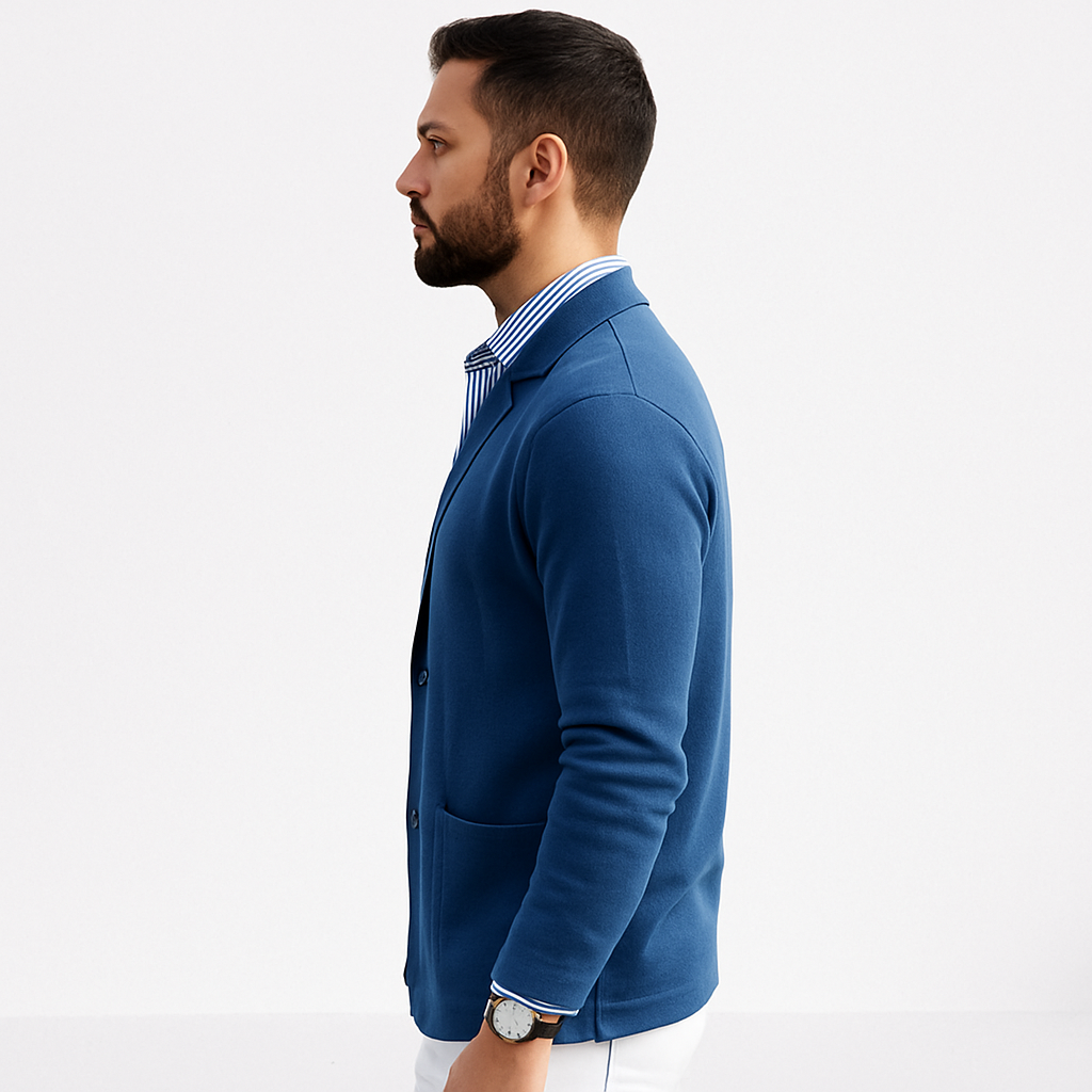 Herren Blazer Jacke – Smart-Casual Anzugjacke mit Reverskragen