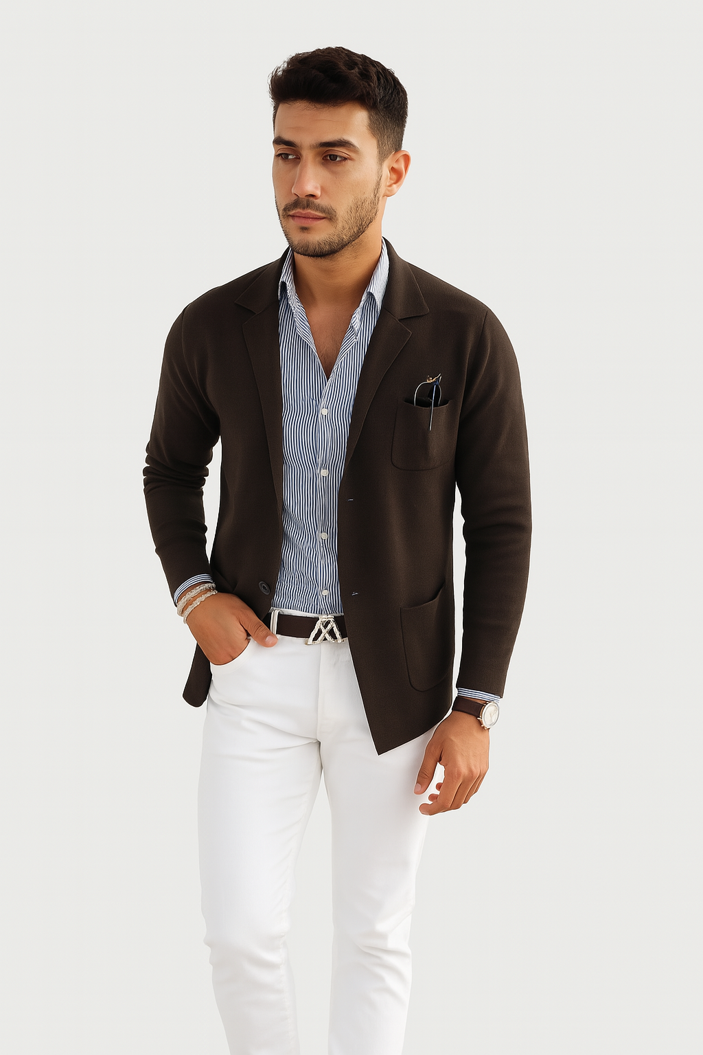 Lässiger Baumwoll-Mix Blazer – Bequeme Sommerjacke
