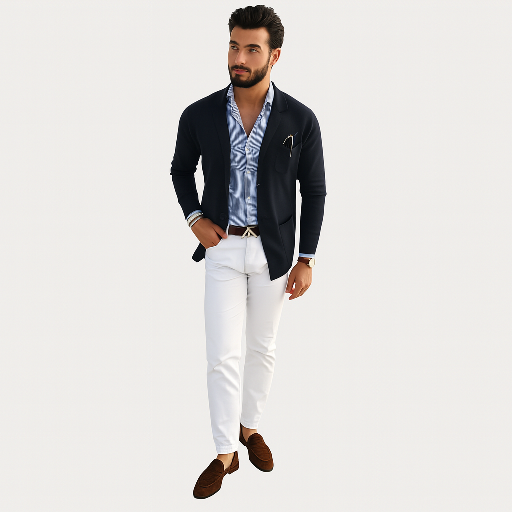 Lässiger Baumwoll-Mix Blazer – Bequeme Sommerjacke