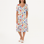 Elegantes Baumwoll-Midi-Kleid – Sommerlicher Smart-Casual-Stil