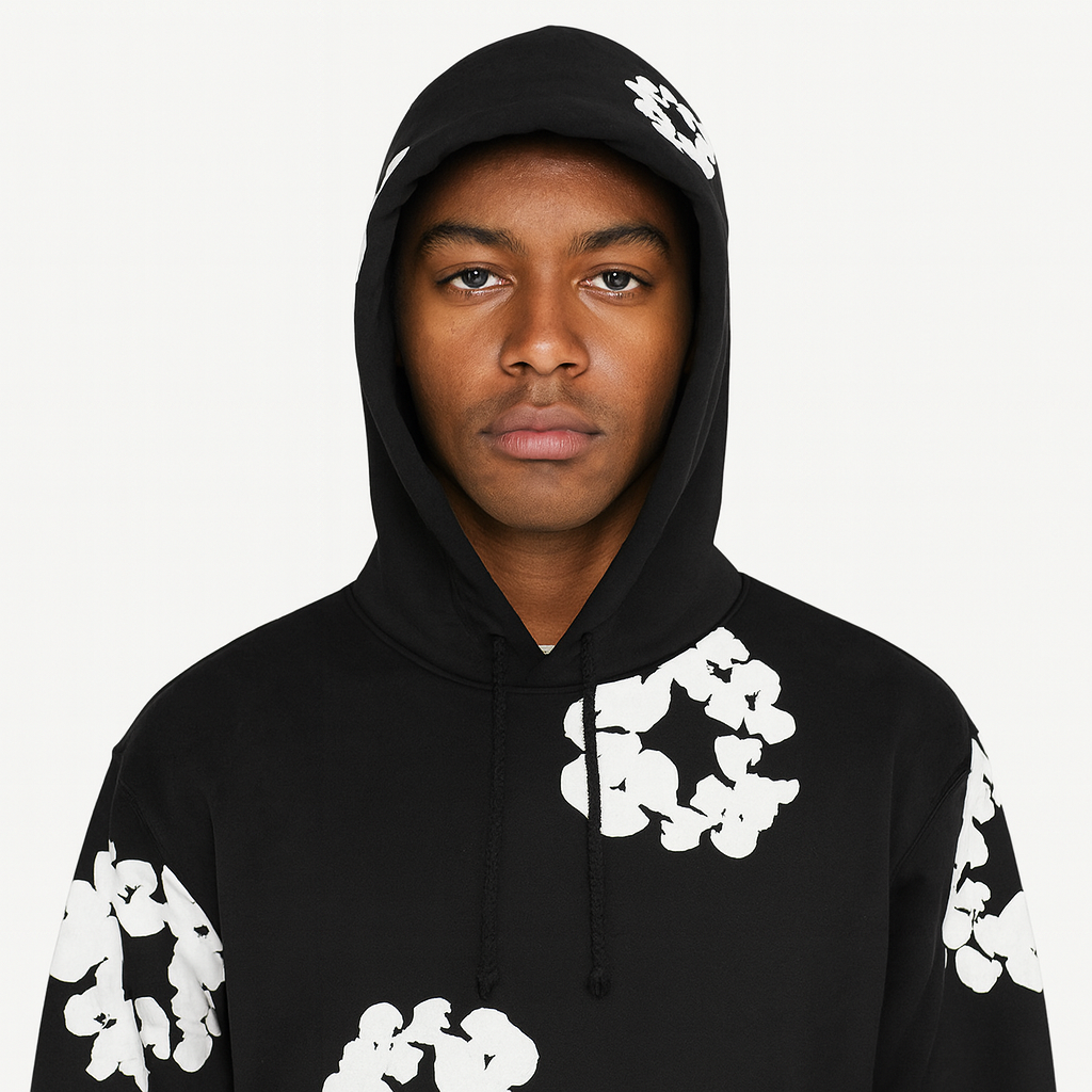 Unisex Floral Trainingsanzug Set mit Kapuzenpullover und Jogginghose – Streetwear