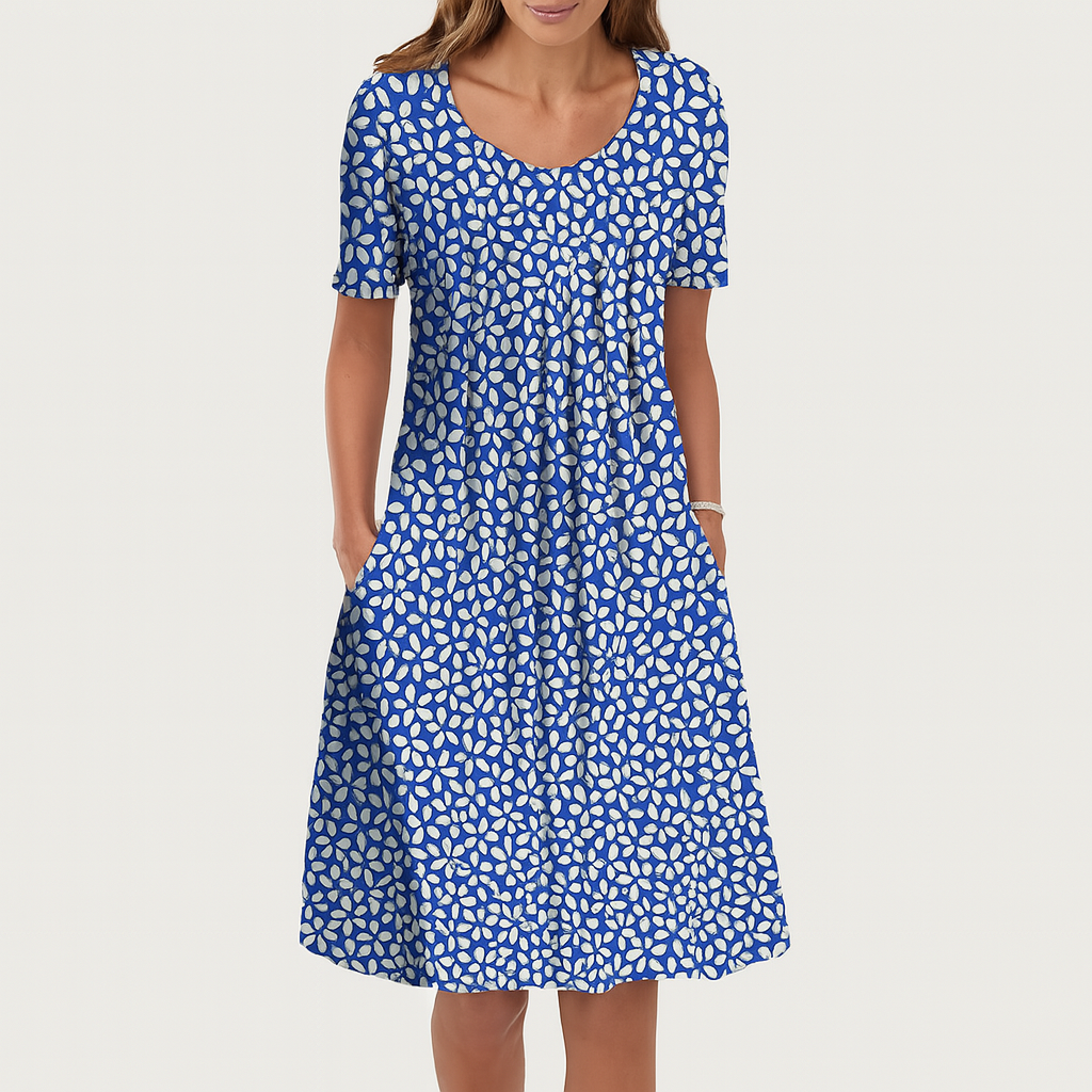 Elegantes Baumwoll-Midi-Kleid – Sommerlicher Smart-Casual-Stil