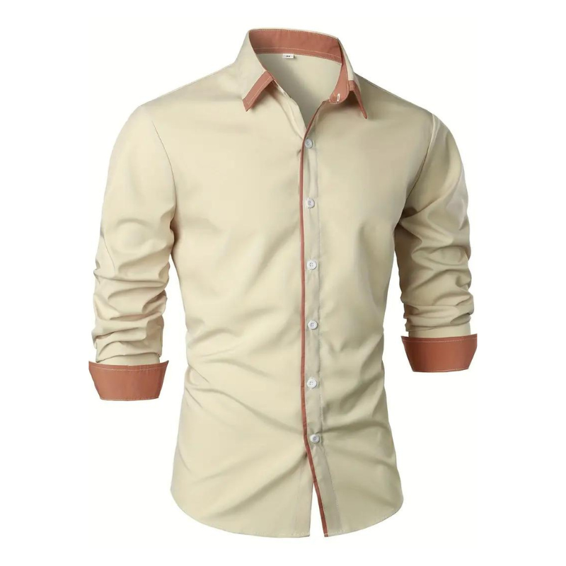 Herren Frühlingshemd – Langarm-Casual Button-Up-Oberteil