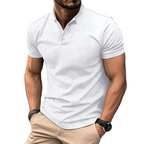 Herren-Poloshirt mit Knopfleiste – Kurzarm-Sommer-Casual-Oberteil